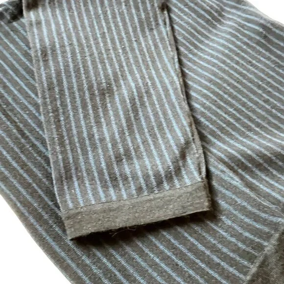 Worth Womens Wool Blend Cardigan Sweater Stripped Blue Black Sz L Lightweight - Picture 7 of 12